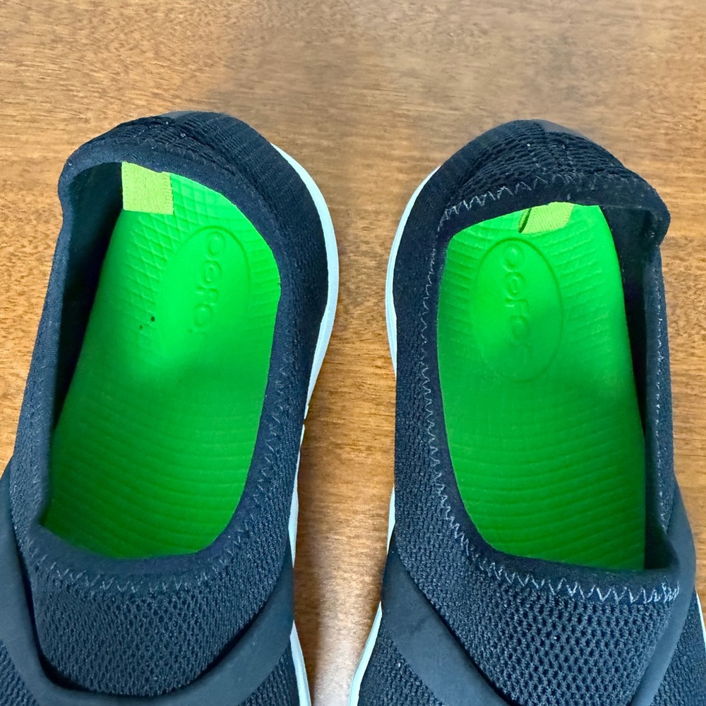 Oofos Omg Women’s Slip On Shoes Black Lime Green Size 7.5 - Picture 10 of 10